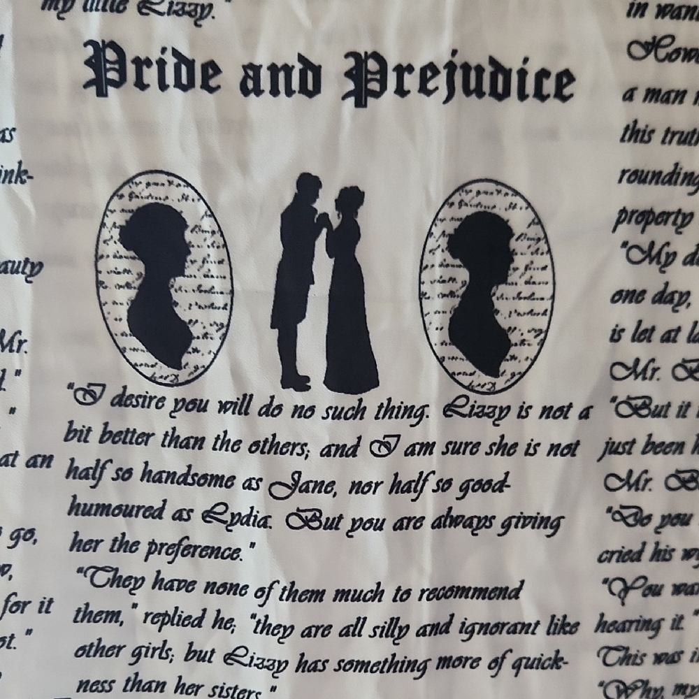 Pride and Prejudice Scarf Literary Print Infinity Scarf